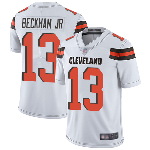 Men Cleveland Browns 13 Beckham Jr White Nike Vapor Untouchable Limited NFL Jerseys